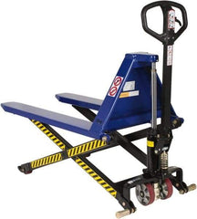 Value Collection - 3,000 Lb Capacity, 31-1/2" Lift Portable Tote Lifter - 3-1/2" Min Lift Height, 43" Fork Length x 20" Fork Width, 20" Overall Width - Caliber Tooling