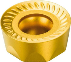 Sandvik Coromant - RCKT1204M0 WM Grade 235 Carbide Milling Insert - TiCN/TiN Finish, 4.76mm Thick, 12mm Inscribed Circle - Caliber Tooling