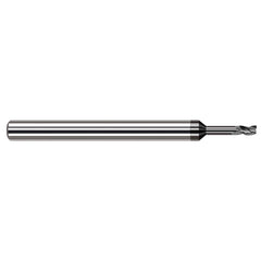 Square End Mill: 1/8'' Dia, 3/16'' LOC, 1/8'' Shank Dia, 2-1/2'' OAL, 3 Flutes, Solid Carbide Single End, Amorphous Diamond Finish, 30 ° Helix, Centercutting, RH Cut, RH Flute