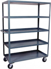 Jamco - 3,000 Lb Capacity, 30" Wide x 60" Long x 57-1/2" High Standard Utility Cart - 5 Shelf, Steel - Caliber Tooling