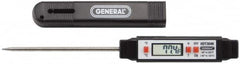 General - -40 to 302°F, -40 to 150°C, Digital Pocket Thermometer - Accurate to 1.8°F, Stainless Steel - Caliber Tooling