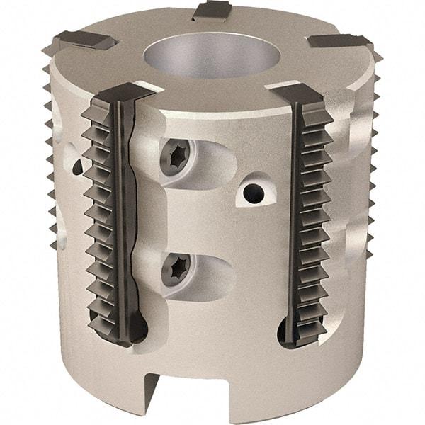 Vargus - 1.532" Cut Diam, 7.874" Max Depth of Cut, 1/2" Arbor Hole Diam, Internal/External Indexable Thread Mill - Insert Style 25S, 5 Inserts, Toolholder Style RTMC-D, 1.26" OAL - Caliber Tooling