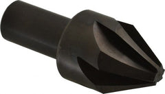 Hertel - 1-1/4" Head Diam, 3/4" Shank Diam, 6 Flute 60° High Speed Steel Countersink - Caliber Tooling