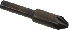 Hertel - 3/8" Head Diam, 1/4" Shank Diam, 6 Flute 60° High Speed Steel Countersink - Caliber Tooling