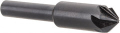 Hertel - 3/8" Head Diam, 1/4" Shank Diam, 6 Flute 82° High Speed Steel Countersink - Caliber Tooling