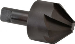 Hertel - 2" Head Diam, 1" Shank Diam, 6 Flute 82° High Speed Steel Countersink - Caliber Tooling