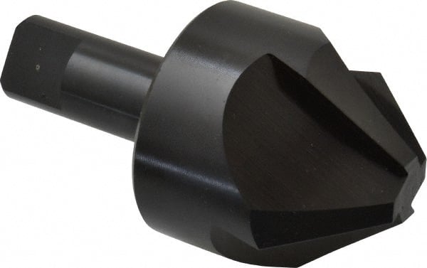 Hertel - 2" Head Diam, 3/4" Shank Diam, 4 Flute 82° High Speed Steel Countersink - Caliber Tooling