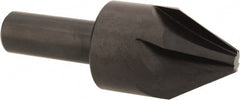 Hertel - 1" Head Diam, 1/2" Shank Diam, 6 Flute 60° High Speed Steel Countersink - Caliber Tooling