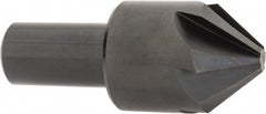 Hertel - 1-1/4" Head Diam, 3/4" Shank Diam, 6 Flute 82° High Speed Steel Countersink - Caliber Tooling