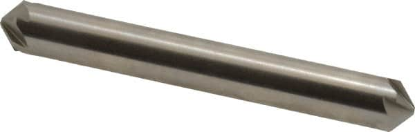 Hertel - 5/16" Head Diam, 5/16" Shank Diam, 6 Flute 100° High Speed Steel Countersink - 2-1/2" OAL, Straight Shank - Caliber Tooling