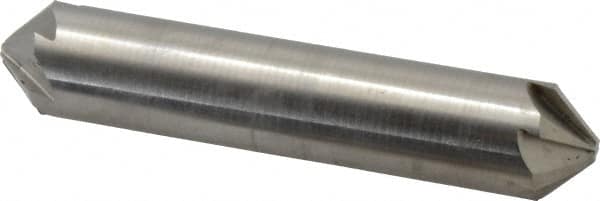 Hertel - 3/4" Head Diam, 3/4" Shank Diam, 6 Flute 90° High Speed Steel Countersink - 4" OAL, Straight Shank - Caliber Tooling