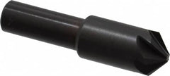 Hertel - 1/2" Head Diam, 3/8" Shank Diam, 6 Flute 100° High Speed Steel Countersink - Caliber Tooling