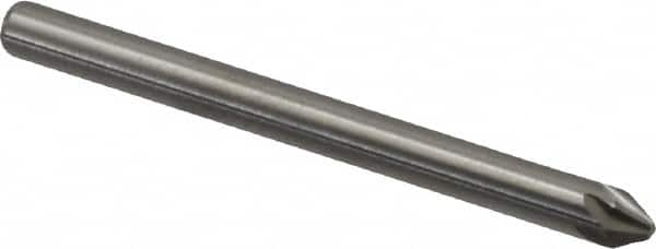 Hertel - 1/8" Head Diam, 1/8" Shank Diam, 6 Flute 60° Solid Carbide Countersink - Caliber Tooling