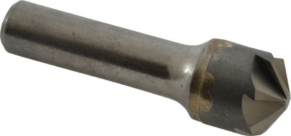 Hertel - 3/4" Head Diam, 1/2" Shank Diam, 6 Flute 120° Solid Carbide Countersink - Caliber Tooling