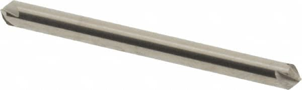 Hertel - 1/8" Head Diam, 1/8" Shank Diam, 4 Flute 90° Solid Carbide Countersink - 1-1/2" OAL, Straight Shank - Caliber Tooling