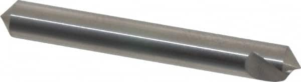 Hertel - 1/4" Head Diam, 1/4" Shank Diam, 1 Flute 100° Solid Carbide Countersink - Caliber Tooling