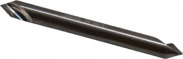 Hertel - 3/16" Head Diam, 3/16" Shank Diam, 1 Flute 60° Solid Carbide Countersink - Caliber Tooling