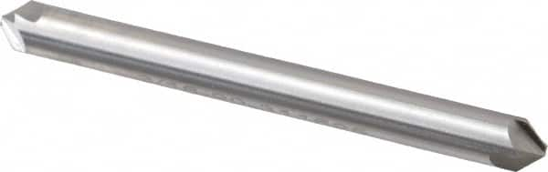 Hertel - 3/16" Head Diam, 3/16" Shank Diam, 4 Flute 90° High Speed Steel Countersink - 1-7/8" OAL, Straight Shank - Caliber Tooling