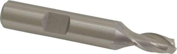 Hertel - 1/4", 2 Flute, Cobalt, 0.03" Corner Radius End Mill - 2-5/16" OAL, Right Hand Flute, 1/2" LOC, Right Hand Cut - Caliber Tooling