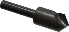 Hertel - 1/2" Head Diam, 1/4" Shank Diam, 1 Flute 100° High Speed Steel Countersink - Caliber Tooling