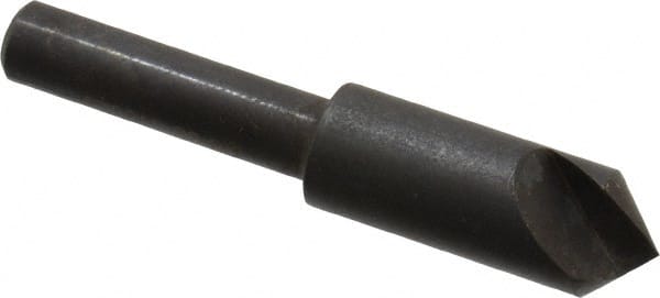 Hertel - 3/8" Head Diam, 1/4" Shank Diam, 1 Flute 90° High Speed Steel Countersink - Caliber Tooling