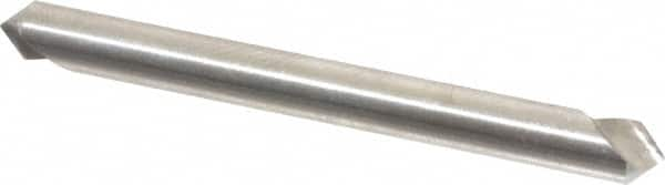 Hertel - 3/16" Head Diam, 3/16" Shank Diam, 1 Flute 90° High Speed Steel Countersink - 1-7/8" OAL, Straight Shank - Caliber Tooling