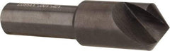 Hertel - 1/2" Head Diam, 1/4" Shank Diam, 1 Flute 100° High Speed Steel Countersink - 2" OAL, Straight Shank - Caliber Tooling