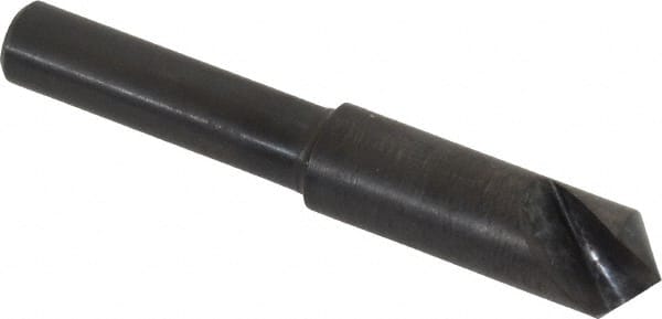 Hertel - 5/16" Head Diam, 1/4" Shank Diam, 1 Flute 100° High Speed Steel Countersink - Caliber Tooling