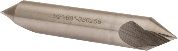 Hertel - 1/2" Head Diam, 1/2" Shank Diam, 1 Flute 60° High Speed Steel Countersink - Caliber Tooling