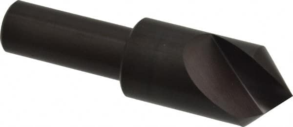 Hertel - 3/4" Head Diam, 1/2" Shank Diam, 1 Flute 90° High Speed Steel Countersink - Caliber Tooling