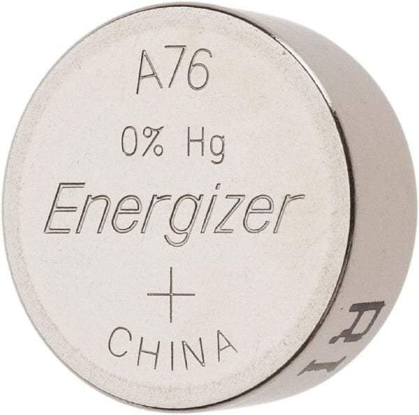 Energizer - Size A76, Alkaline, Button & Coin Cell Battery - 1.5 Volts, Button Tab Terminal, LR44, ANSI, IEC, NEDA Regulated - Caliber Tooling