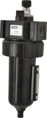 Parker - 1/2" NPT, 250 Max psi Standard Mist Lubricator - Metal Bowl with Sight Glass, Zinc Body, 90 CFM, 175°F Max Temp, 3.24" Wide x 9.27" High - Caliber Tooling