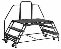 PW Platforms - 6 Step Platform - 500 Lb Capacity, 60" Platform Height, 138" Base Width x 26" Base Depth - Caliber Tooling