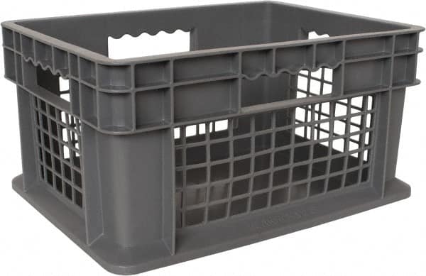 Akro-Mils - 0.89 Cu Ft, 83 Lb Load Capacity Gray Polyethylene Tote Container - Stacking, 15.8" Long x 11.8" Wide x 8.3" High - Caliber Tooling