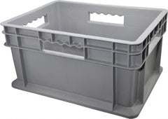 Akro-Mils - 0.89 Cu Ft, 83 Lb Load Capacity Gray Polyethylene Tote Container - Stacking, 15.8" Long x 11.8" Wide x 8.3" High - Caliber Tooling