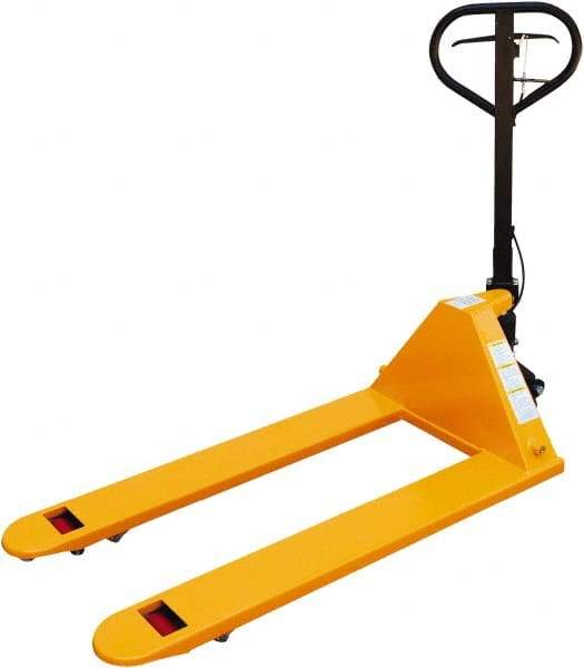 Vestil - 5,500 Lb Capacity, 7-3/4" Lift Economy Pallet Truck - 2-7/8" Min Lift Height, 48" Fork Length x 27" Fork Width, 27" Overall Width - Caliber Tooling