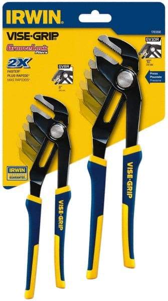 Irwin - 2 Piece GrooveLock Plier Set - Comes in Clamshell - Caliber Tooling