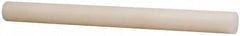 Made in USA - 4' Long, 1/4" Diam, PVDF / KYNAR Plastic Rod - ±0.2" Length Tolerance, +0.020/- 0.000" Diam Tolerance, Shore D-72 Hardness, Natural (Color) - Caliber Tooling