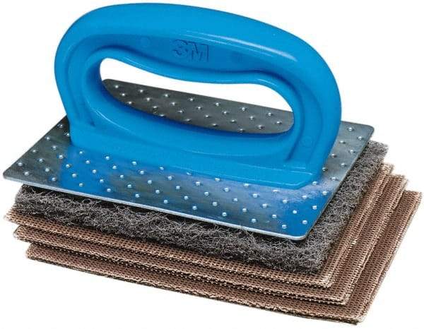 Ability One - 6" Long x 4" Wide x 1/2" Thick Sponge - Heavy-Duty, Brown/Gray - Caliber Tooling