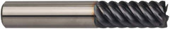 Guhring - 1/2", 6 Flute, Single End, Solid Carbide, 0.09" Corner Radius End Mill - 3" OAL, 45° Helix, Right Hand Flute, 1" LOC, Right Hand Cut - Caliber Tooling