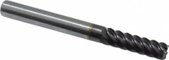 Guhring - 1/4", 6 Flute, Single End, Solid Carbide, 0.031" Corner Radius End Mill - 2-1/2" OAL, 45° Helix, Right Hand Flute, 3/4" LOC, Right Hand Cut - Caliber Tooling