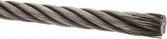 Value Collection - 3/8" Diam, Aircraft Cable - 11,800 Lb Breaking Strength, 6 x 37 IWRC - Caliber Tooling