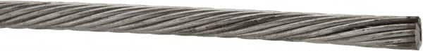 Value Collection - 3/16" Diam, Aircraft Cable - 4,700 Lb Breaking Strength, 1 x 19 Single Strand - Caliber Tooling