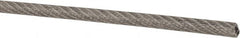 Value Collection - 1/8" x 3/32" Diam, Aircraft Cable - 920 Lb Breaking Strength, 7 x 7 Strand Core, Vinyl Coating - Caliber Tooling