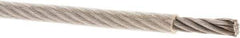 Value Collection - 1/4" x 3/16" Diam, Aircraft Cable - 3,700 Lb Breaking Strength, 7 x 19 Strand Core, Vinyl Coating - Caliber Tooling