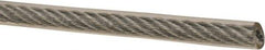 Value Collection - 3/16" x 3/32" Diam, Aircraft Cable - 920 Lb Breaking Strength, 7 x 7 Strand Core, Vinyl Coating - Caliber Tooling