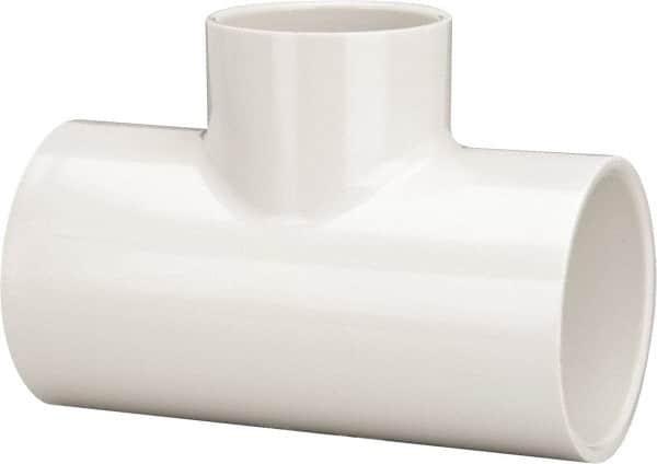 Value Collection - 2-1/2 x 2-1/2 x 2" PVC Plastic Pipe Reducing Tee - Schedule 40, All Slip End Connections - Caliber Tooling