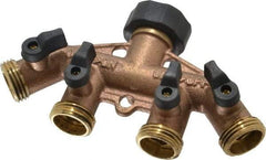 Midwest Control - 3/4 NH Garden Hose Coupler - Brass, Female Swivel Nut to Male Hose Connector - Caliber Tooling