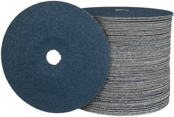 Camel Grinding Wheels - 7" Diam 7/8" Hole 60 Grit Fiber Disc - Medium Grade, Zirconia Alumina, 8,600 Max RPM - Caliber Tooling