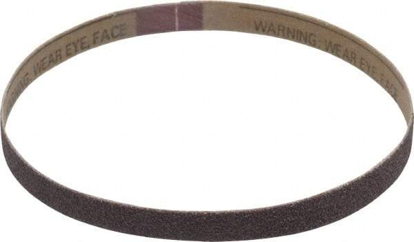 Made in USA - 3/8" Wide x 13" OAL, 60 Grit, Aluminum Oxide Abrasive Belt - Aluminum Oxide, Medium, Coated, X Weighted Cloth Backing - Caliber Tooling